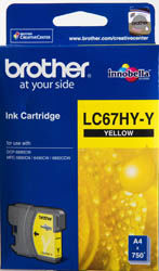 Brother LC-67HY/LC-1100HY Sarı Orjinal Kartuş Yüksek Kapasiteli - 1