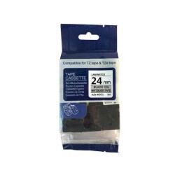 Brother TZe-M951 Mat Gri Üzerine Siyah Muadil Etiket Şeridi 24mm - Brother