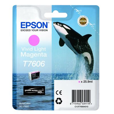 Epson T7606-C13T76064010 Açık Kırmızı Orjinal Kartuş - 1