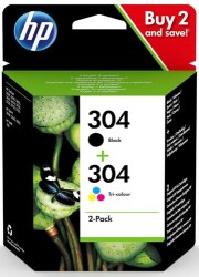 HP 3JB05AE (304) Siyah+Renkli İkili Paket Orjinal Kartuş - Hp