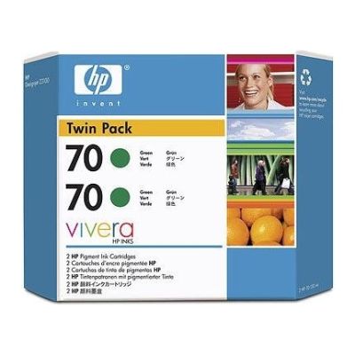 Hp 70-CB348A Yeşil Orjinal Kartuş 2li Paket Eski Tarihli - 1
