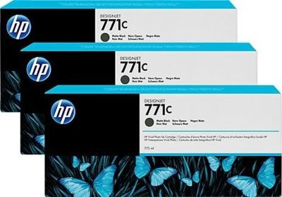 Hp 771c-B6Y31A Mat Siyah Orjinal Kartuş 3Lü Paket - 1