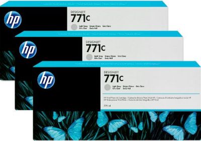 Hp 771c-B6Y38A Açık Gri Orjinal Kartuş 3Lü Paket - 1