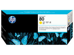Hp 80-C4823A Orjinal Sarı Baskı Kafası ve Temizleyicisi - Eski Tarihli - Hp