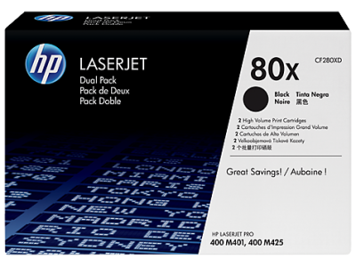 Hp 80X-CF280XD Siyah Orjinal Toner Yüksek Kapasite 2li Paket - 1