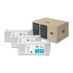 Hp 81-C5067A Mavi Orjinal Kartuş 3lü Paket - Hp