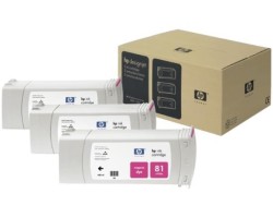 Hp 81-C5068A Kırmızı Orjinal Kartuş 3lü Paket - Hp