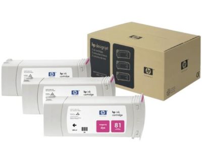 Hp 81-C5068A Kırmızı Orjinal Kartuş 3lü Paket - 1