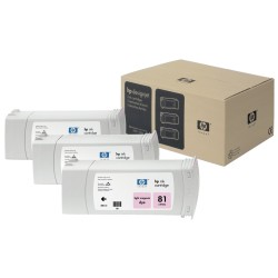 Hp 81-C5071A Açık Kırmızı Orjinal Kartuş 3lü Paket - Hp