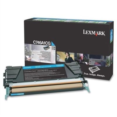 Lexmark C746-C748-C746A1CG Mavi Orjinal Toner - 1