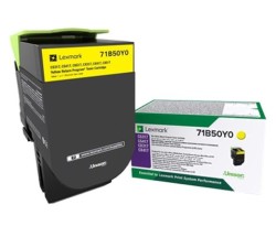 Lexmark CS317-71B50Y0 Sarı Orjinal Toner - Lexmark