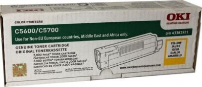 Oki C5600-C5700-43381921 Sarı Orjinal Toner - 1