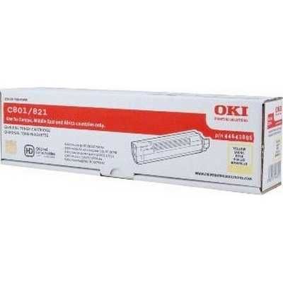 Oki C801-C821-44643005 Sarı Orjinal Toner - 1
